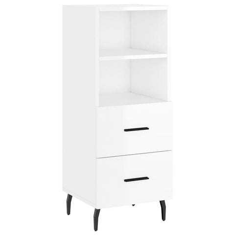 vidaXL Highboard Hochglanz-Weiß 34,5x34x180 cm Holzwerkstoff