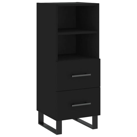 vidaXL Highboard Schwarz 34,5x34x180 cm Holzwerkstoff