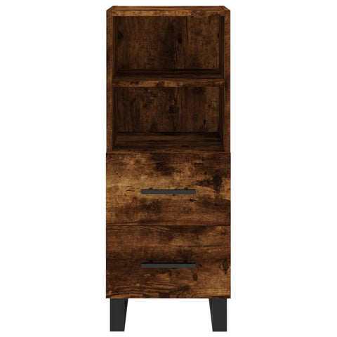 vidaXL Highboard Räuchereiche 34,5x34x180 cm Holzwerkstoff