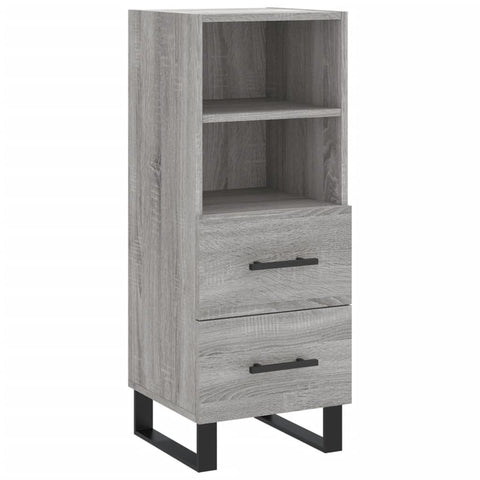 vidaXL Highboard Grau Sonoma 34,5x34x180 cm Holzwerkstoff