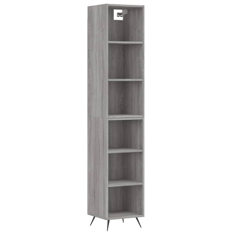 Highboard Grau Sonoma 34,5x32,5x180 cm Holzwerkstoff