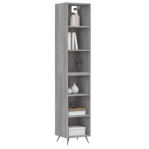 Highboard Grau Sonoma 34,5x32,5x180 cm Holzwerkstoff