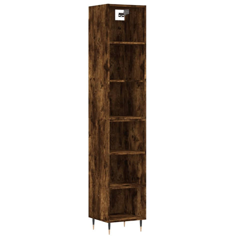 vidaXL Highboard Räuchereiche 34,5x32,5x180 cm Holzwerkstoff