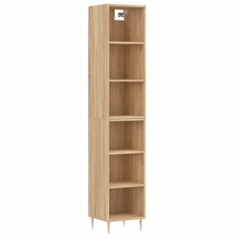 vidaXL Highboard Sonoma-Eiche 34,5x32,5x180 cm Holzwerkstoff