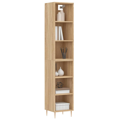 vidaXL Highboard Sonoma-Eiche 34,5x32,5x180 cm Holzwerkstoff