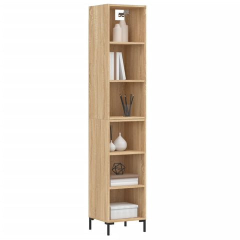 vidaXL Highboard Sonoma-Eiche 34,5x32,5x180 cm Holzwerkstoff