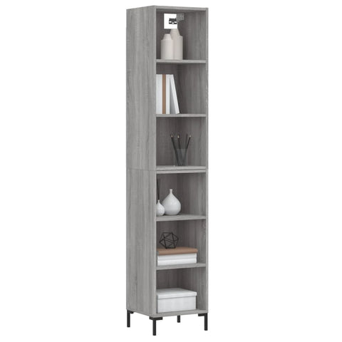 vidaXL Highboard Grau Sonoma 34,5x32,5x180 cm Holzwerkstoff