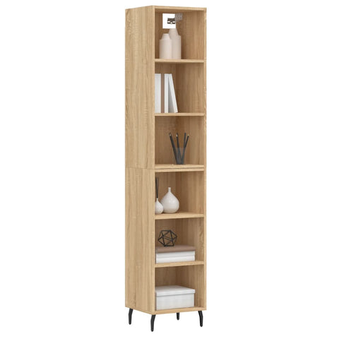 vidaXL Highboard Sonoma-Eiche 34,5x32,5x180 cm Holzwerkstoff