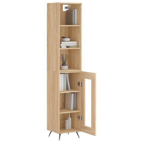 vidaXL Highboard Sonoma-Eiche 34,5x34x180 cm Holzwerkstoff