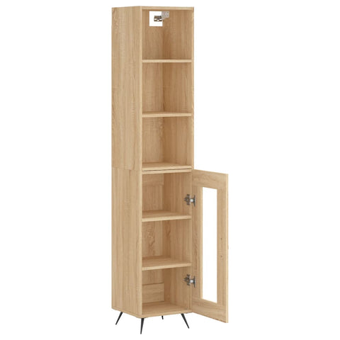 vidaXL Highboard Sonoma-Eiche 34,5x34x180 cm Holzwerkstoff