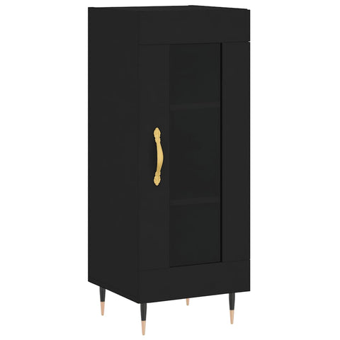 vidaXL Highboard Schwarz 34,5x34x180 cm Holzwerkstoff