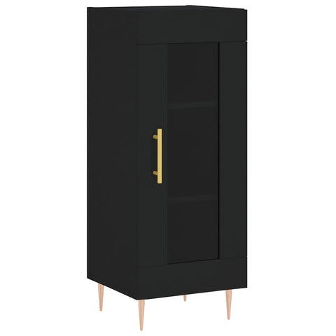 vidaXL Highboard Schwarz 34,5x34x180 cm Holzwerkstoff