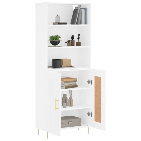 vidaXL Highboard Weiß 69,5x34x180 cm Holzwerkstoff