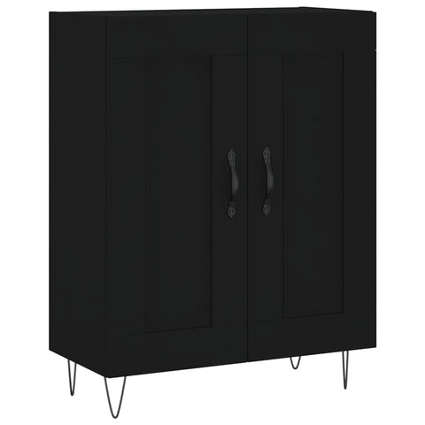 vidaXL Highboard Schwarz 69,5x34x180 cm Holzwerkstoff