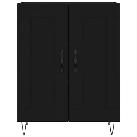 vidaXL Highboard Schwarz 69,5x34x180 cm Holzwerkstoff