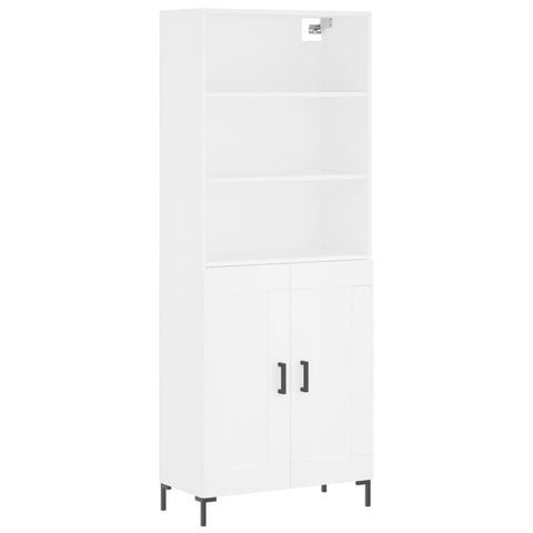 vidaXL Highboard Weiß 69,5x34x180 cm Holzwerkstoff