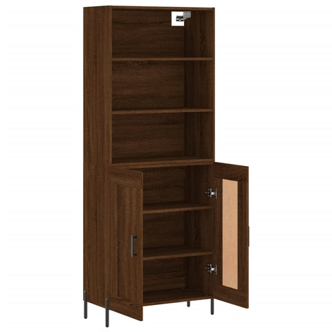 vidaXL Highboard Braun Eichen-Optik 69,5x34x180 cm Holzwerkstoff