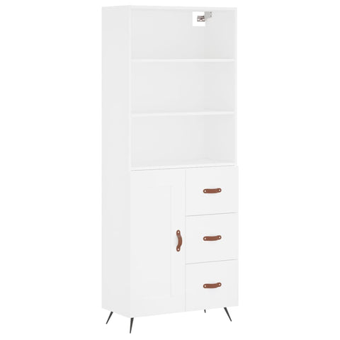 vidaXL Highboard Weiß 69,5x34x180 cm Holzwerkstoff