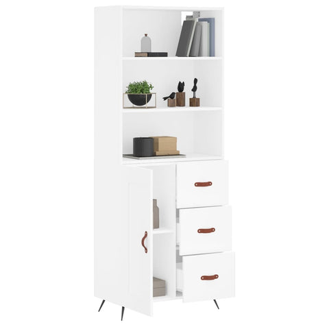 vidaXL Highboard Weiß 69,5x34x180 cm Holzwerkstoff