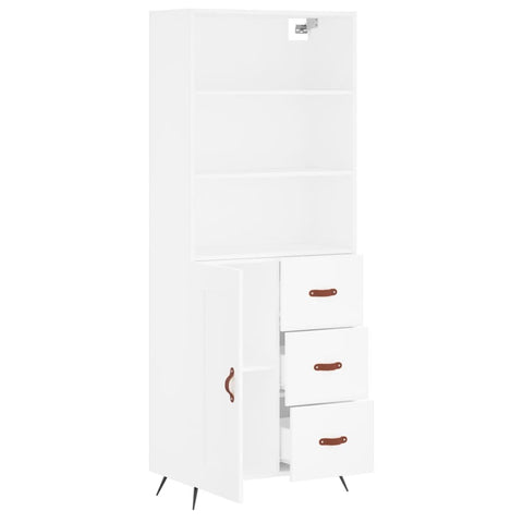 vidaXL Highboard Weiß 69,5x34x180 cm Holzwerkstoff