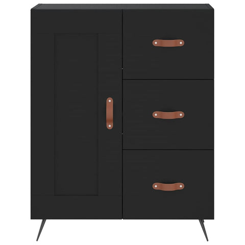 vidaXL Highboard Schwarz 69,5x34x180 cm Holzwerkstoff