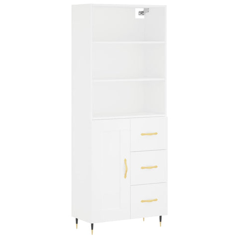 vidaXL Highboard Weiß 69,5x34x180 cm Holzwerkstoff