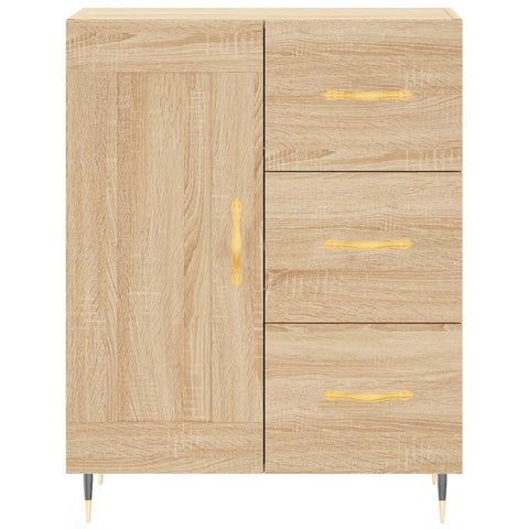 Highboard Sonoma-Eiche 69,5x34x180 cm Holzwerkstoff