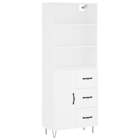 vidaXL Highboard Weiß 69,5x34x180 cm Holzwerkstoff