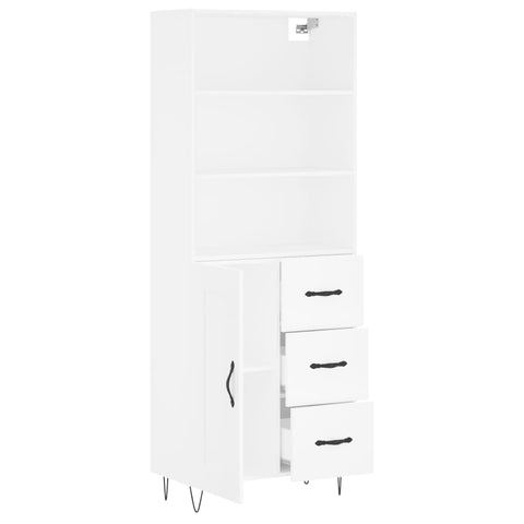 vidaXL Highboard Weiß 69,5x34x180 cm Holzwerkstoff