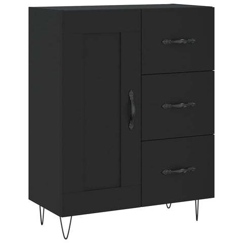 vidaXL Highboard Schwarz 69,5x34x180 cm Holzwerkstoff