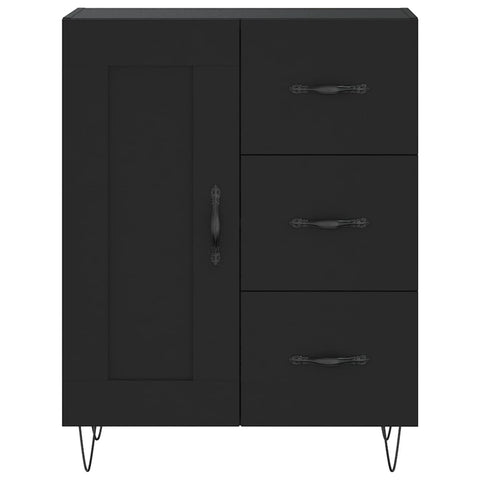 vidaXL Highboard Schwarz 69,5x34x180 cm Holzwerkstoff