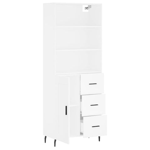 vidaXL Highboard Weiß 69,5x34x180 cm Holzwerkstoff