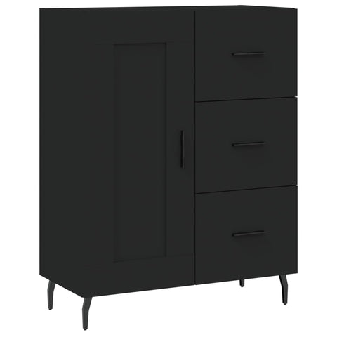 vidaXL Highboard Schwarz 69,5x34x180 cm Holzwerkstoff