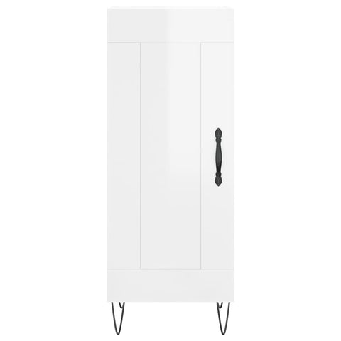 vidaXL Highboard Hochglanz-Weiß 34,5x34x180 cm Holzwerkstoff