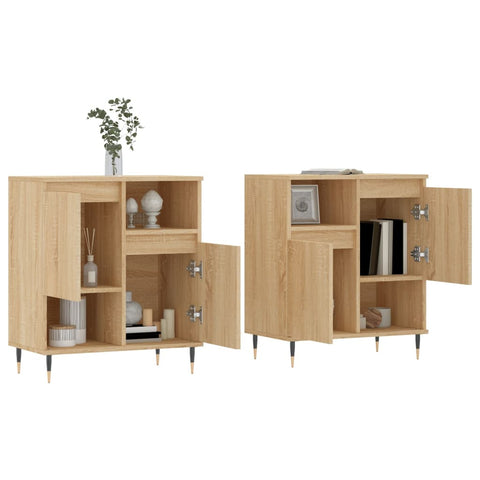 vidaXL Sideboards 2 Stk. Sonoma-Eiche Holzwerkstoff