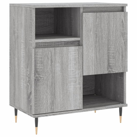 vidaXL Sideboards 2 Stk. Grau Sonoma Holzwerkstoff