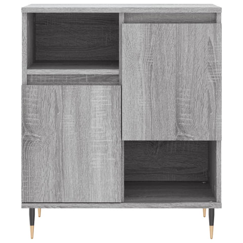 vidaXL Sideboards 2 Stk. Grau Sonoma Holzwerkstoff