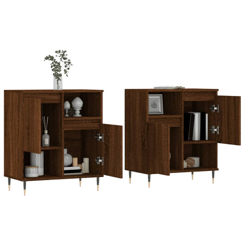 vidaXL Sideboards 2 Stk. Braun Eichen-Optik Holzwerkstoff