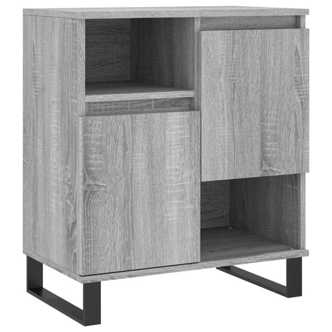 vidaXL Sideboards 2 Stk. Grau Sonoma Holzwerkstoff