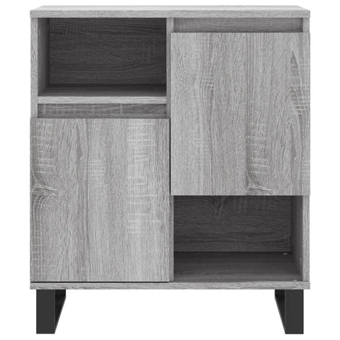 vidaXL Sideboards 2 Stk. Grau Sonoma Holzwerkstoff