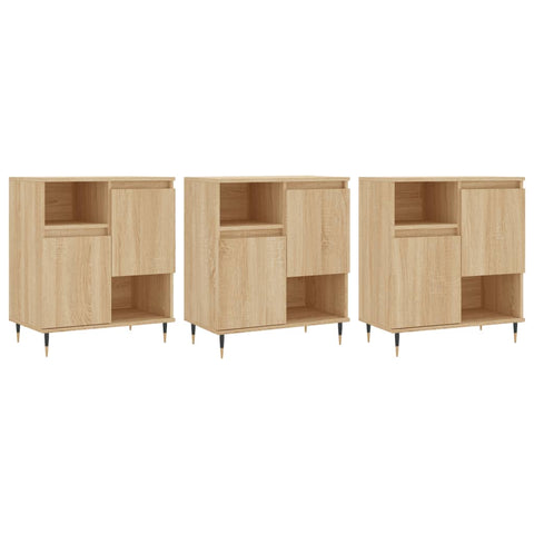 Sideboards 3 Stk. Sonoma-Eiche Holzwerkstoff