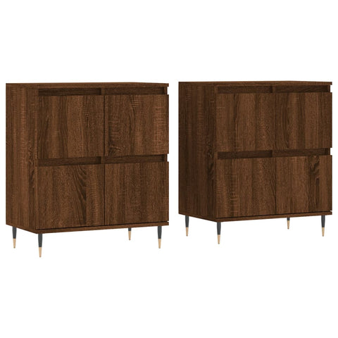 Sideboards 2 Stk. Braun Eichen-Optik Holzwerkstoff