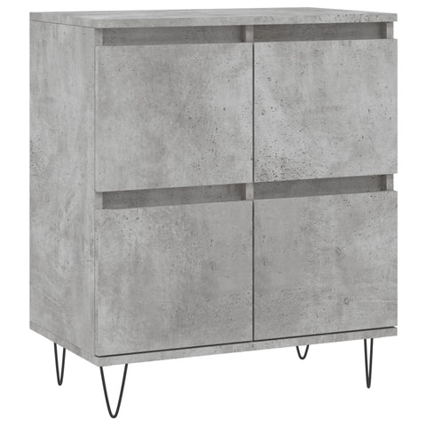 vidaXL Sideboards 2 Stk. Betongrau Holzwerkstoff