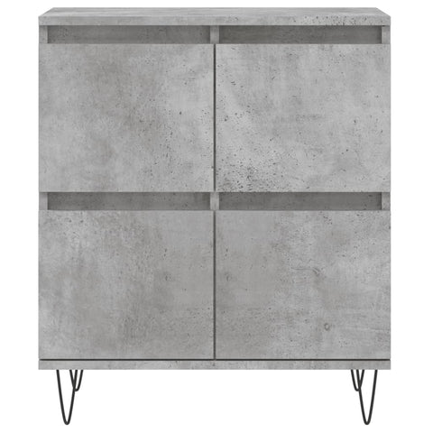 vidaXL Sideboards 2 Stk. Betongrau Holzwerkstoff