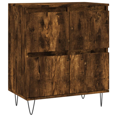 vidaXL Sideboards 2 Stk. Räuchereiche Holzwerkstoff