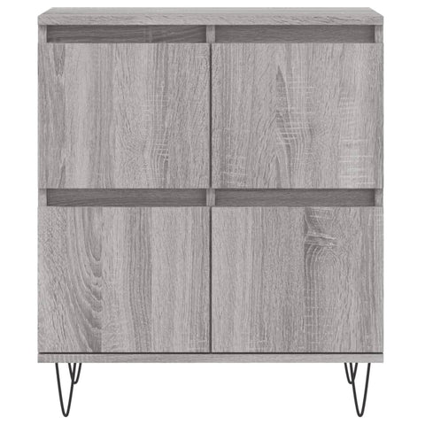 vidaXL Sideboards 2 Stk. Grau Sonoma Holzwerkstoff