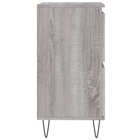 vidaXL Sideboards 2 Stk. Grau Sonoma Holzwerkstoff