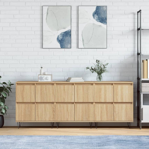 vidaXL Sideboards 3 Stk. Sonoma-Eiche Holzwerkstoff