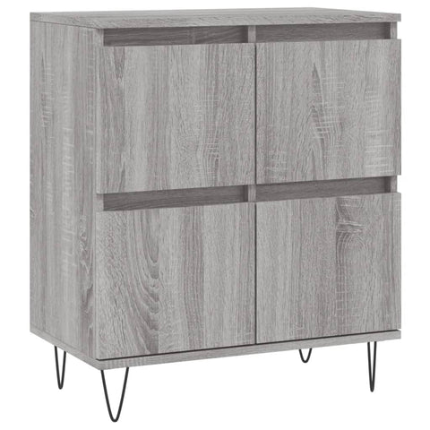 vidaXL Sideboards 3 Stk. Grau Sonoma Holzwerkstoff