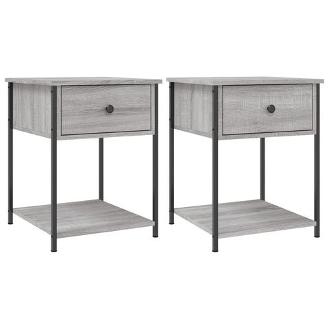 vidaXL Nachttische 2 Stk. Grau Sonoma 44x45x58 cm Holzwerkstoff